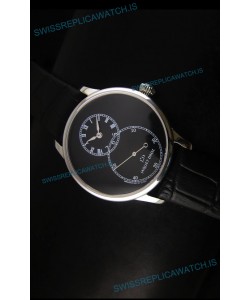 Jaquet Droz Grande Seconde Black Enamel Stainless Steel Case Watch in Black Dial