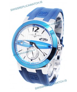 Ulysse Nardin Executive Dual Time Japanese Replica Watch in Persian Blue Bezel