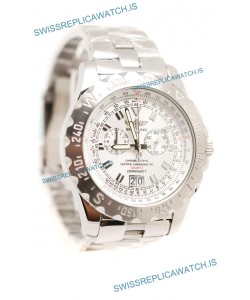 Breitling Chronograph Chronometre Replica Watch in White Dial