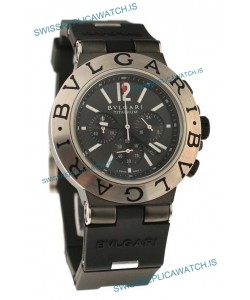Bvlgari Scuba Swiss Body Japanese Steel Watch in Black Dial