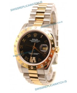 Rolex DateJust Mid-Sized Japanese Replica Gold Watch