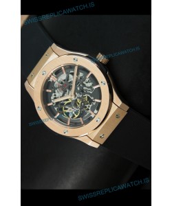 Hublot Classic Fusion Japanese Replica Watch in Pink Gold Casing