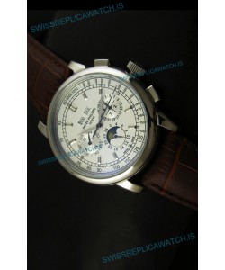 Patek Philippe Complications Japanese Replica Watch in White Dial