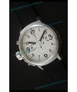 U-Boat Flightdeck Steel Watch in White Dial