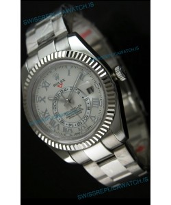 Rolex Sky-Dweller Stainless Steel Watch in White Dial