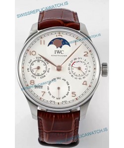 IWC Portuguese Perpetual Calendar 904L Steel Swiss Replica Watch REF. IW503307