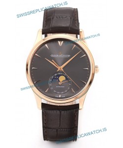 Jaeger LeCoultre Master Ultra Thin Moon Pink Gold 1:1 Mirror Replica Watch