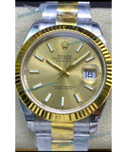 Rolex Datejust 126333 41MM Cal.3135 Swiss 1:1 Mirror Replica Watch in 904L Gold Dial 
