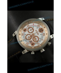 B.R.M.0011G6 Japanese Replica Quartz Watch in Black&Rose Gold Dial