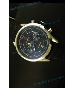 Tag Heuer Carrera Calibre 36 Flyback Black Dial Replica Watch - Quartz Movement