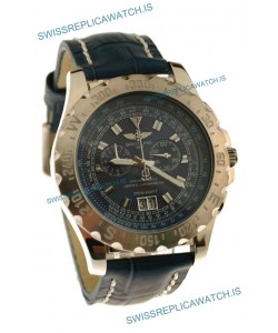Breitling Chronograph Chronometre Japanese Replica Watch in Blue