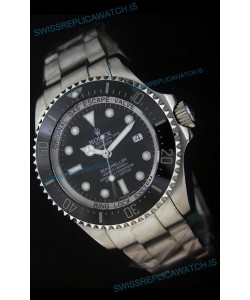 Rolex Sea-Dweller Deepsea Swiss Replica Steel Watch in Black Dial