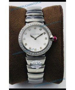 Bvlgari LVCEA Edition Watch in Stainless Steel White Dial - 1:1 Mirror Replica