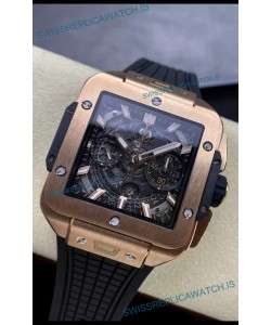 Hublot Square Bang Unico Rose Gold Titanium Chronograph Watch 1:1 Mirror Replica