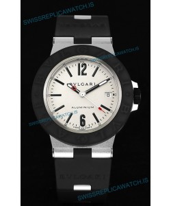 Bvlgari Aluminum 1:1 Mirror Swisss Replica Watch in White Dial 