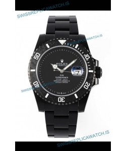 Rolex Submariner DiW DLC Coated Steel Casing Black Ceramic Bezel Edition Watch 