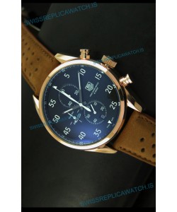 Tag Heuer Carrera 1887 SpaceEX Edition Japanese Quartz Watch in Pink Gold
